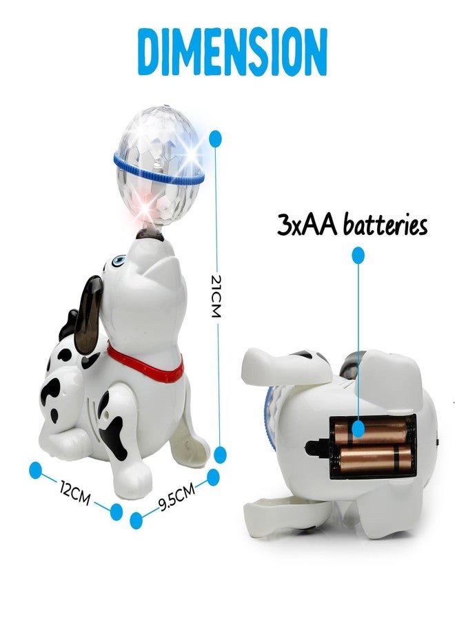 BRAVIADECOR Bravia Dancing Dog Toy Musical Sound Flashing Lights 360° Rotating Puppy Walking, Singing Toy for Kids Boys Girls (Dog White) Model - 16 - Image 5